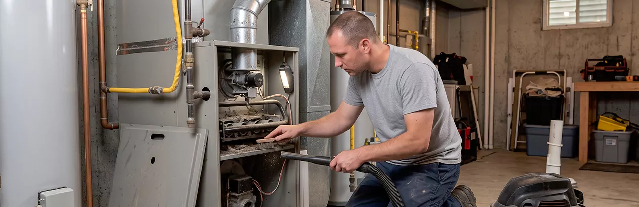 Burner and Heater Compartment Lint Removal in Miramar